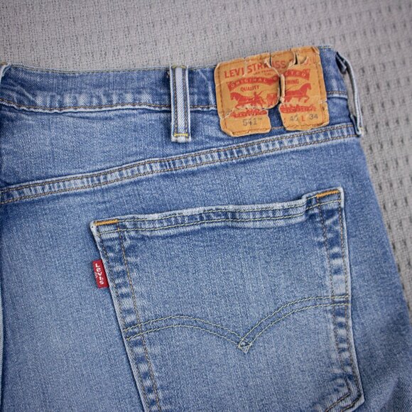 Levi's 541 Modern Classic Straight Washed Jeans 40x34 - Picture 5 of 8